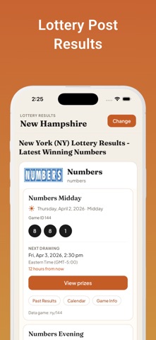 Lottery Post Results Screenshot 1 of 10