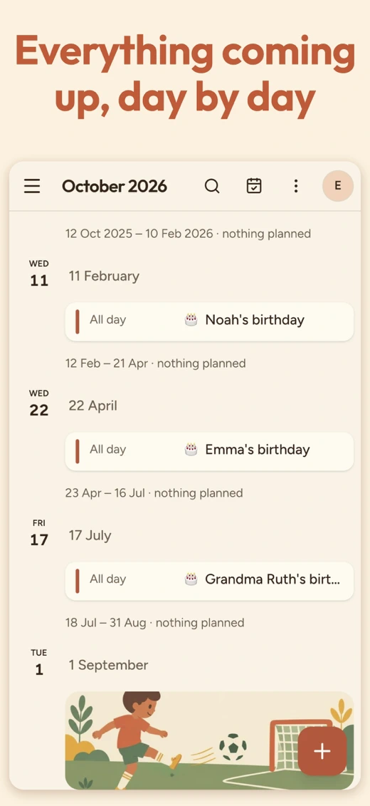 Familjekalender – familjens år screenshot 2