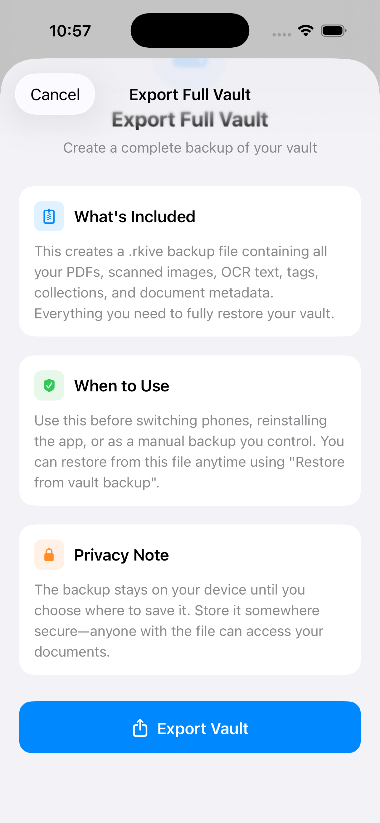 Rkive: Private Document Vault screenshot 6