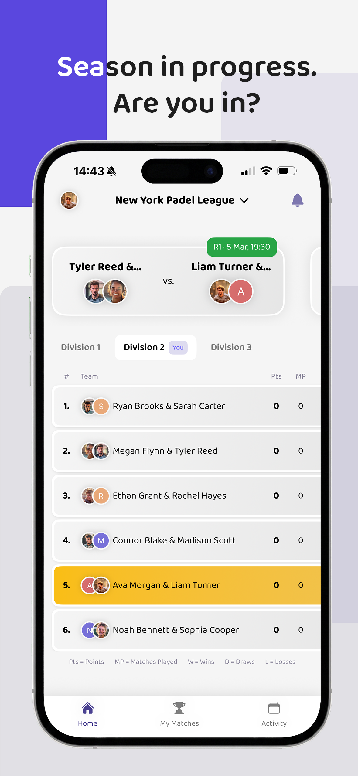 Goligi: Ladder & League