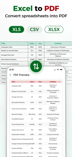 Excel to PDF Converter - XLSX screenshot 1