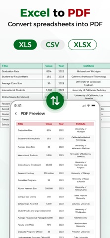 Excel to PDF Converter - XLSX iPhone screenshot