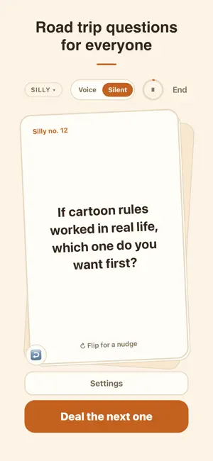 RoadDeck: Road Trip Questions screenshot 1