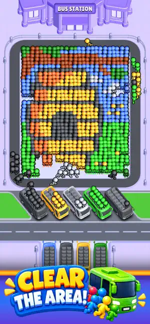 Crowd Lane: Bus Sort Puzzle screenshot 1