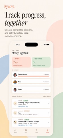 Kynova AI Family Fitness iPhone screenshot