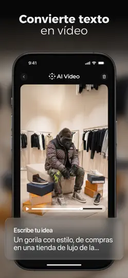 Captura de pantalla de AI Video: Generador Vídeos IA en iPhone 4