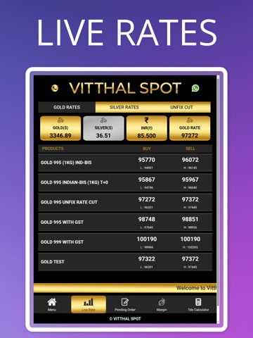 Vitthal Gold iPad screenshot