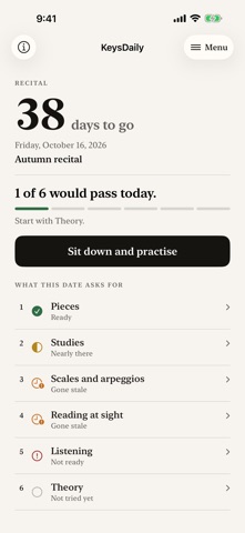 KeysDaily: Piano Practice Log Screenshot 1 of 8