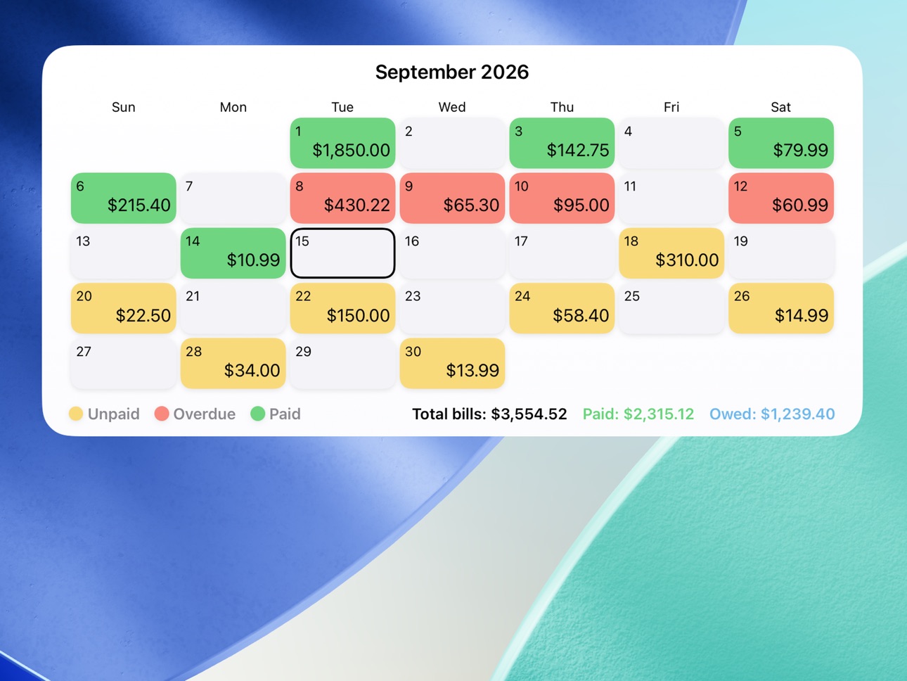 Screenshot 2 of Super Duper Bills