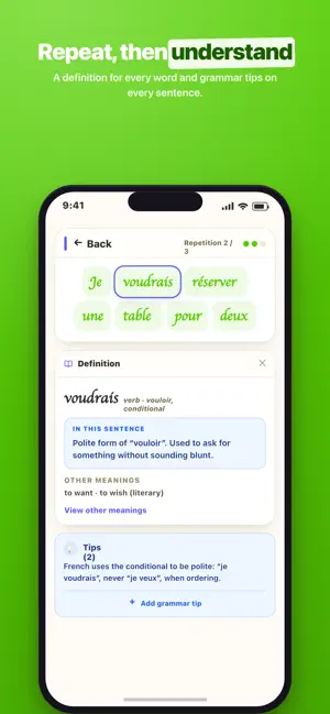 Repetir: learn by writing screenshot 2