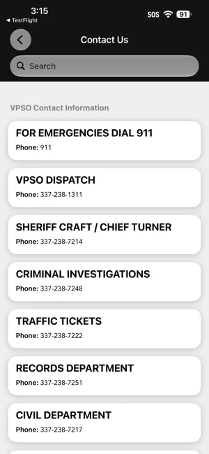 Vernon Parish Sheriff's Office screenshot 2