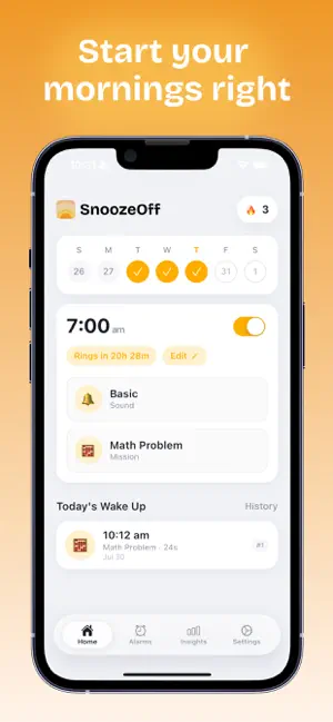 SnoozeOff: Loud Alarm Clock screenshot 1