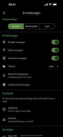 Mensa Gießen iPhone screenshot