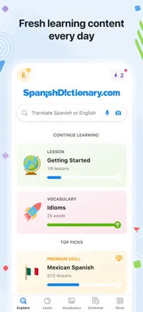 SpanishDictionary.com Learning: Screenshot 2 von 9