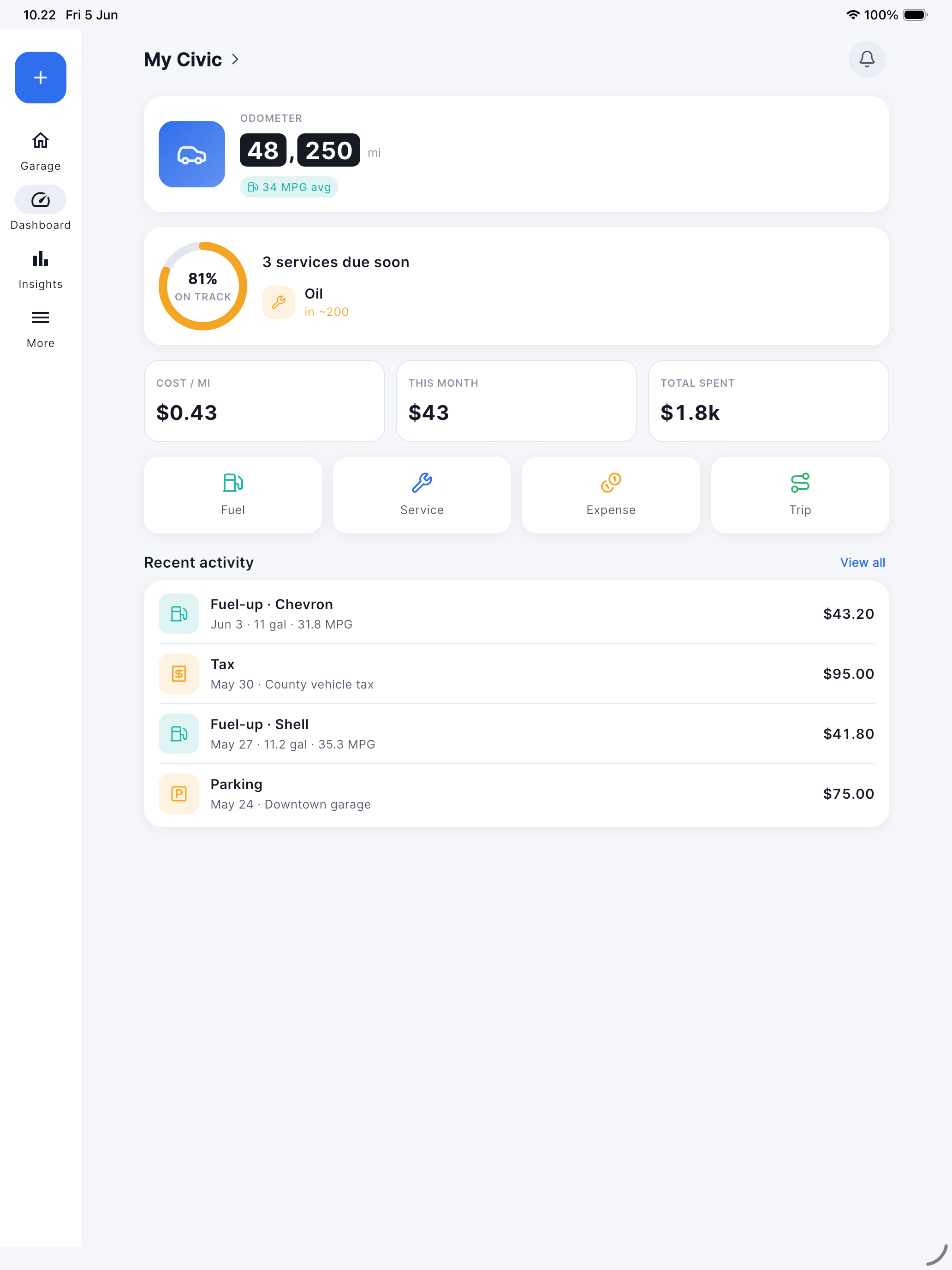 Garagely: Car Maintenance Log