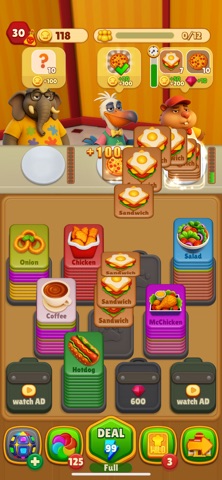 Cooking Sort: Zooworld iPhone screenshot