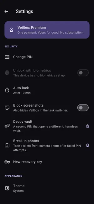 Veilbox: Photo Vault screenshot 4