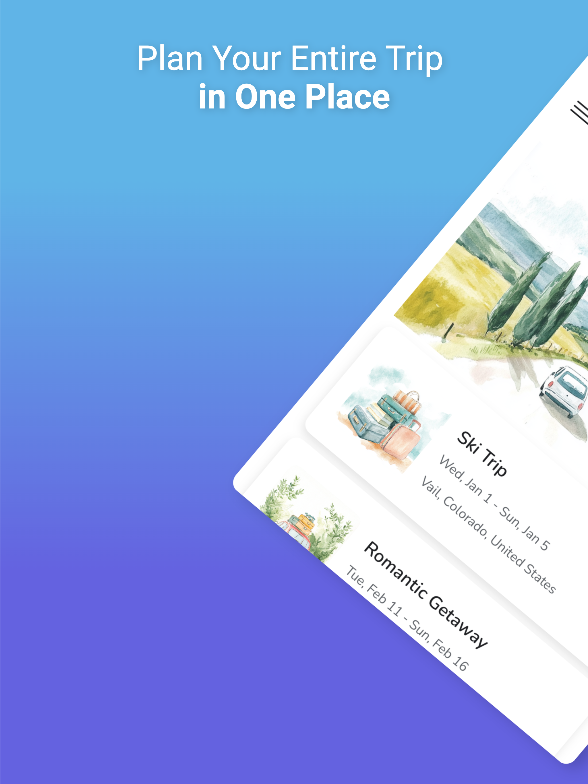 Itinerary Maker for Vacations