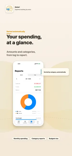 Kotori: One-Line Expenses screenshot 2