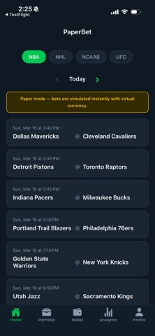 PaperBet Screenshot 1 of 6