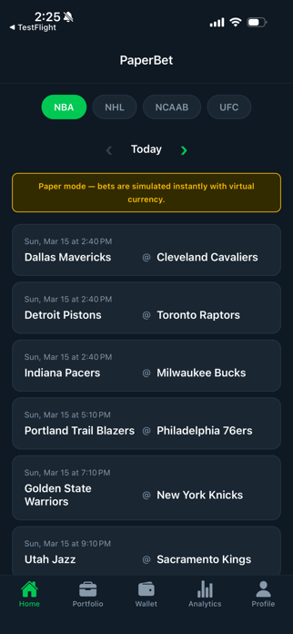 PaperBet Screenshot 1 of 6