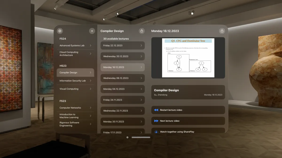 ETH Video - Watch lectures screenshot 1