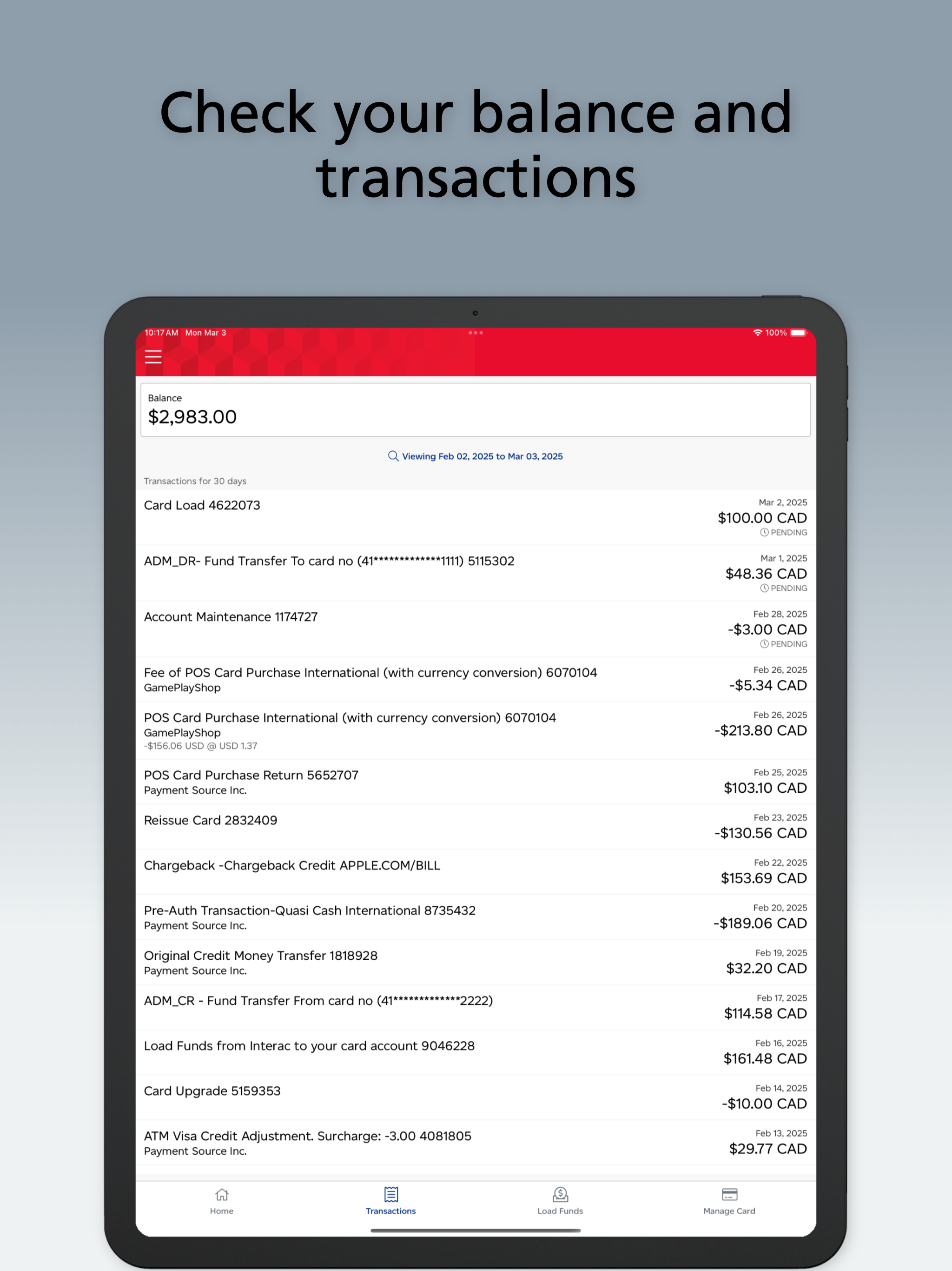 Canada Post Prepaid Card