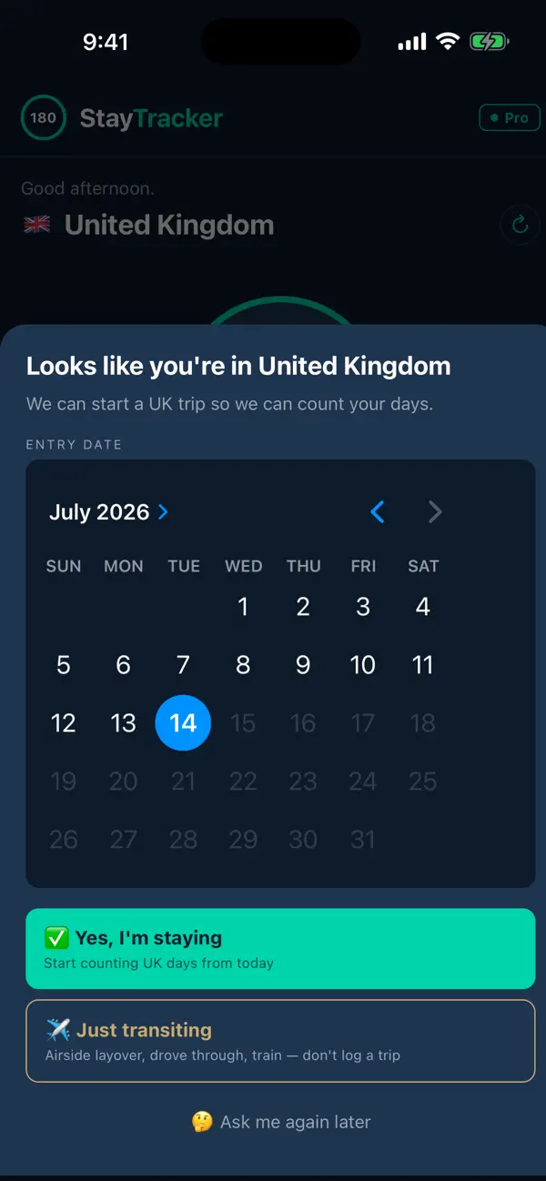 Screenshot #3 pour StayTracker: Visa-Free Travel
