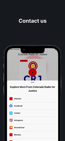 Radio for Justice iPhone screenshot