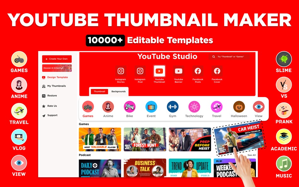 #1. Thumbnail Maker Studio App (macOS) Podle: CONTENT ARCADE (UK) LTD.
