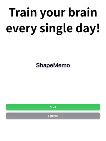 ShapeMemo: Brain Training Game iPad screenshot