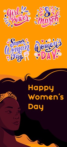 Women's Day Stickers!! iPhone screenshot