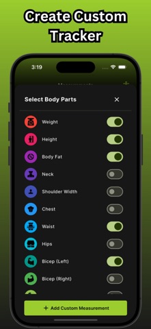 Body Measurement Tracker + BMI screenshot