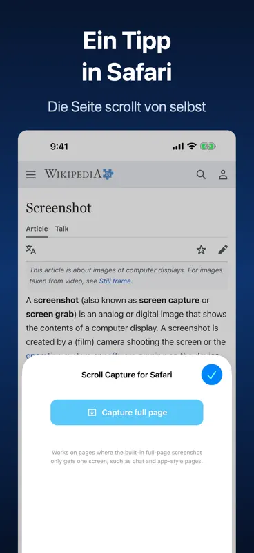 スクロールキャプチャ for Safari screenshot 2 of 4