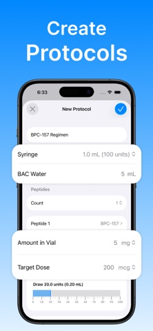 Peptide Calculator, Tracker Screenshot 1 of 6