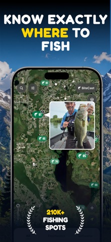 BiteCast: Fishing Forecast Map Screenshot 1 of 10
