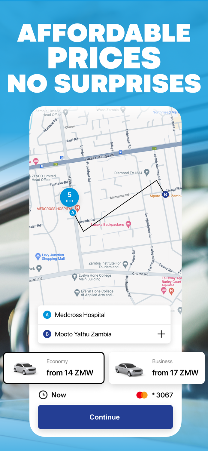 ON TIME Zambia Taxi, 24/7