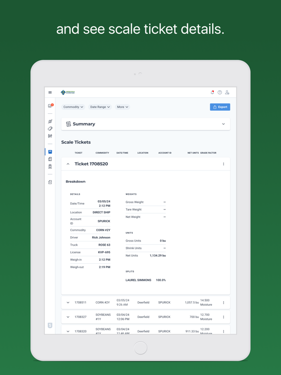 Deerfield Ag Services iPad screenshot 3 - Business app