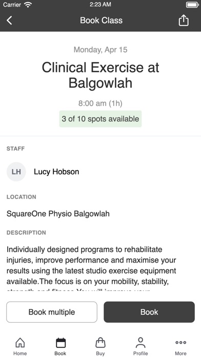 SquareOne Physio + Pilates Screenshot