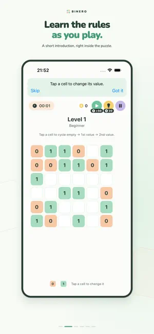 Binero: Binary Sudoku screenshot 2