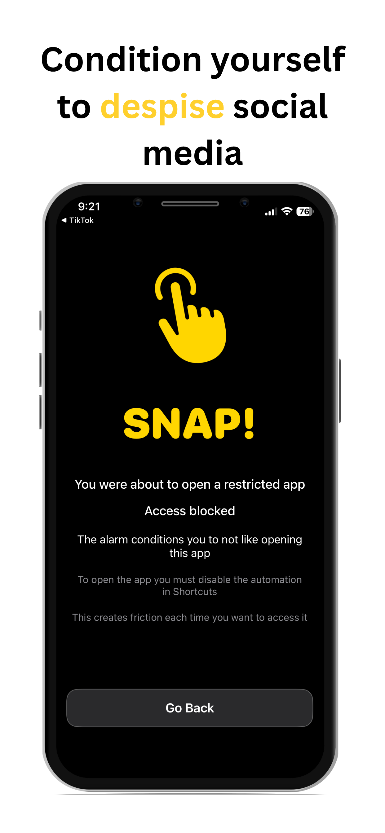 Social Media Blocker: SnapBack screenshot 2