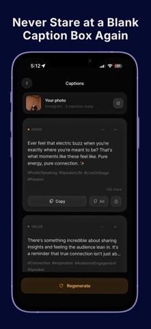 ClickCaption: AI Photo Caption Screenshot 5 of 7