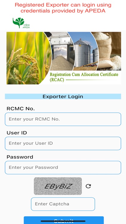 APEDA RCAC for Basmati Rice