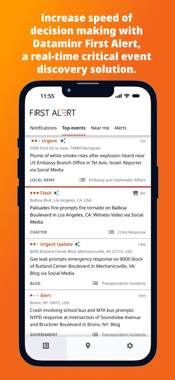Screenshot #1 pour First Alert by Dataminr
