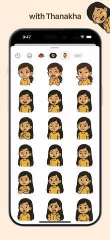 Burmese Lady Stickers Pack screenshot