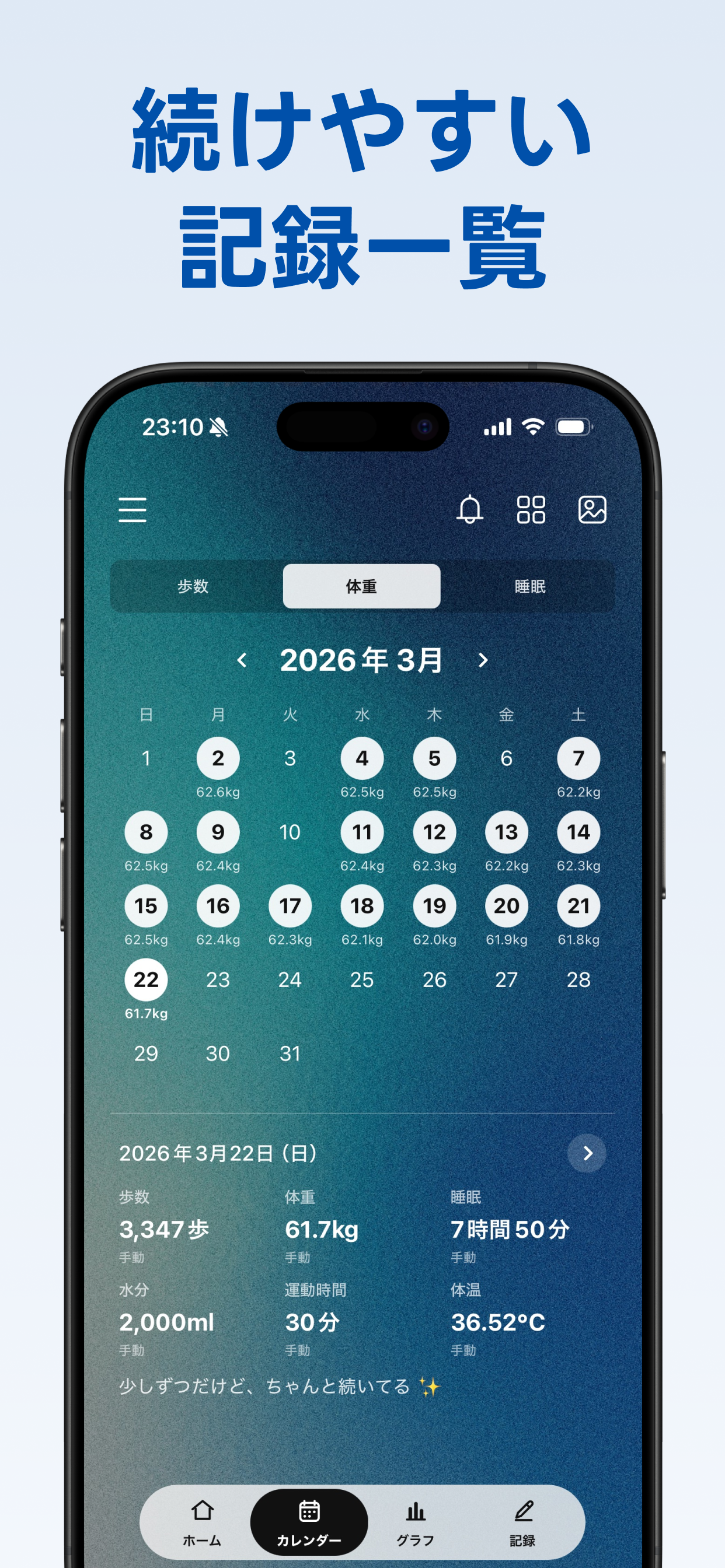 健康管理 Travia - 歩数計・体重管理・睡眠記録アプリ