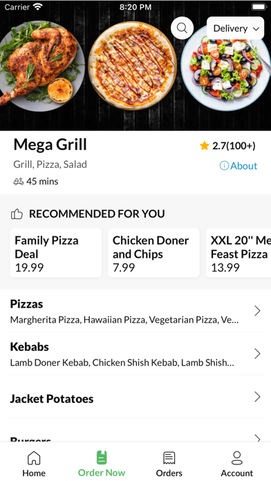 Mega Grill. Screenshot