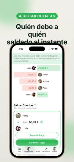 Captura de pantalla de Lightsplit: Dividir Gastos en iPhone 2