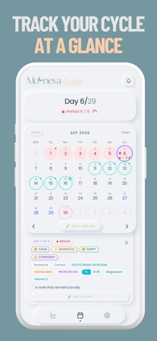 Mooneva Period & Cycle Tracker Screenshot 1 of 9