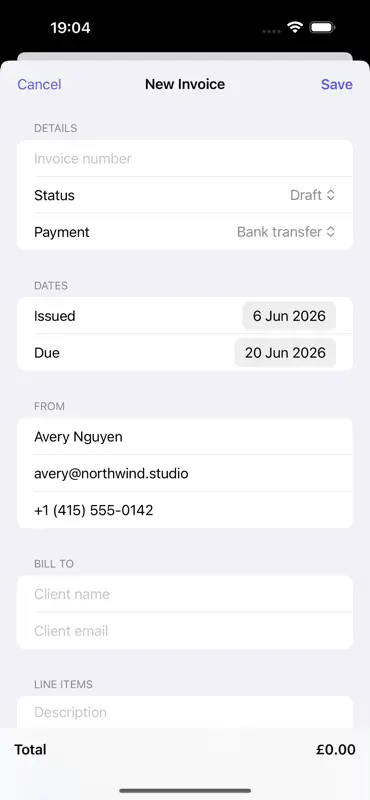 Simply Invoice: Invoice Maker screenshot 1 of 4